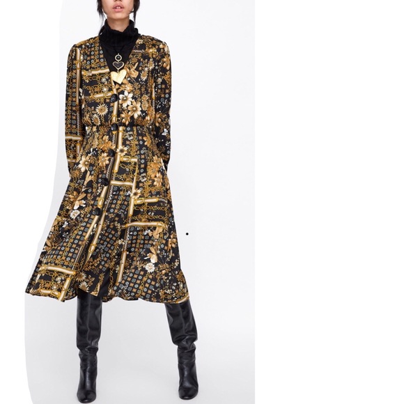 Classic Zara Floral Print Dress - Picture 5 of 11